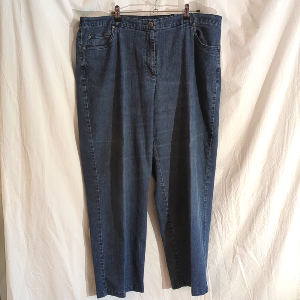 Ruby Rd | Straight Leg Denim Jeans Blue Classic Washed Finish | 18W